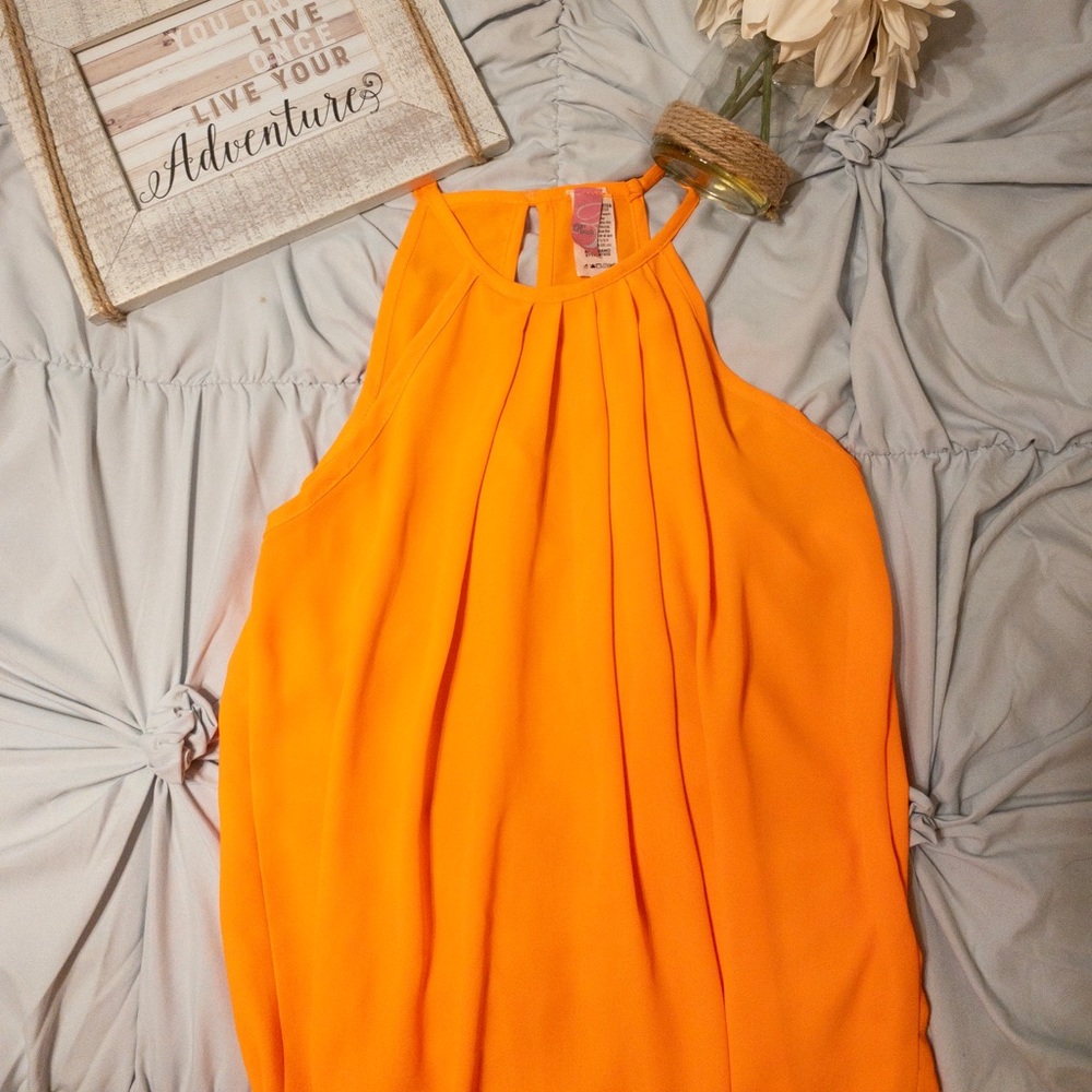 Halter orange top